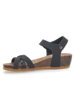 Sandali con Cinturino Neri Bio Up 22307