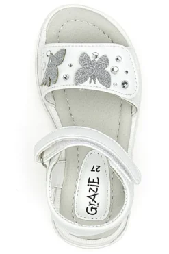 Sandali con farfalle e charms bianchi Grazie girl 218349