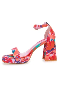 Sandali con Tacco a Blocco e Fiori Bettyflowers 201