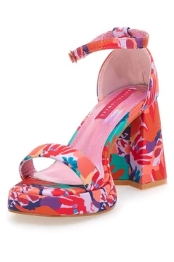 Sandali con Tacco a Blocco e Fiori Bettyflowers 201