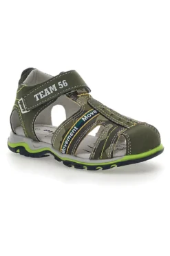 Sandali con Velcro Verde Oliva Pitt Kids 14365