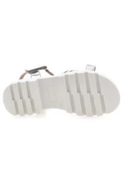 Sandali da bambina argento con cinturino regolabile Pitt kids 392640S