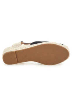 Sandali espadrillas da donna nere con zeppa in corda Pittarello sun BL1