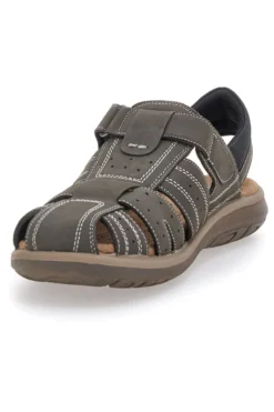 Sandali Fisherman Taupe in Vera Pelle Fly Dinamic 29