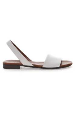 Sandali Flat Bianchi Con Sottopiede In Pelle Pittarello Look 225140