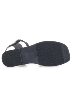 Sandali flat neri con fasce incrociate e cinturino alla caviglia PITTARELLO SUN A99311101