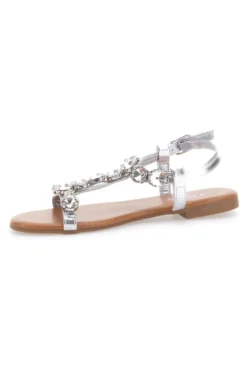 Sandali gioiello argento con maxi strass The First Chic PREA483