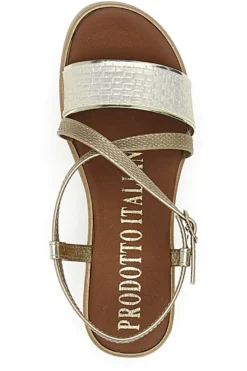 Sandali Gold Estivi Made in Italy Mio Tempo 4161