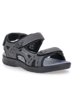 Sandali Grigi Con Strappi in Velcro Johes Land 3104