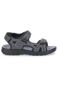 Sandali Grigi Con Strappi in Velcro Johes Land 3104