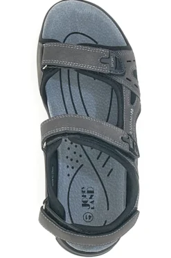 Sandali Grigi Con Strappi in Velcro Johes Land 3104