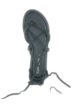 Sandali infradito neri alla schiava con cerniera CAFE COST 669