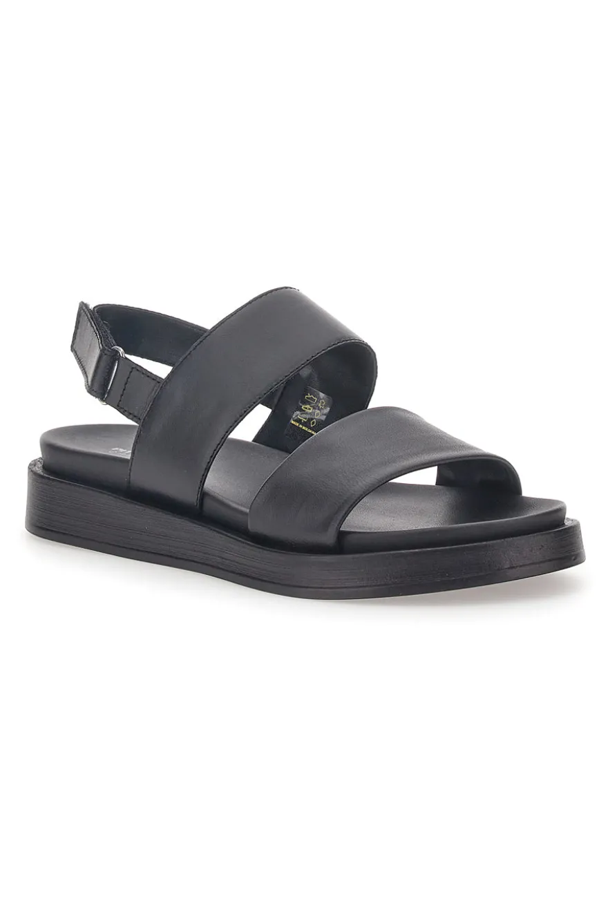 Sandali in Vera Pelle Nera Pittarello Capsule 28066