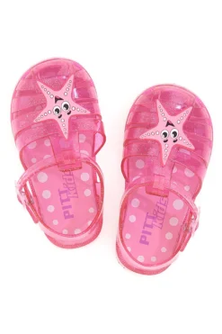 Sandali jelly rosa glitterati con cinturino PITT KIDS 3142664