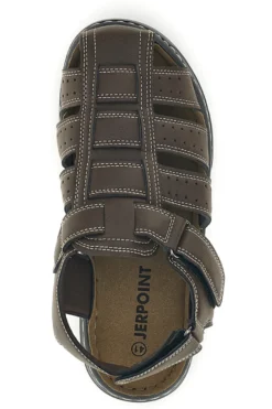 Sandali marrone punta chiusa strappo regolabile Jerpoint M8557