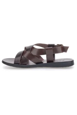 Sandali marroni con fasce incrociate Pittarello Sun 4415