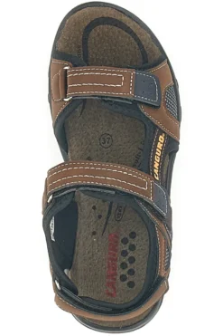 Sandali Marroni Con Strappi in Velcro Canguro 1015