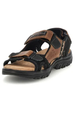 Sandali marroni in pelle Superga S86U545
