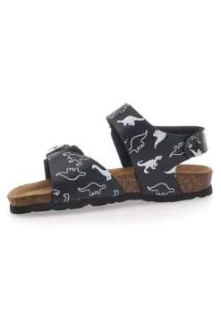 Sandali Navy con Disegni Bianchi Made in Italy PITT KIDS 45289GDN