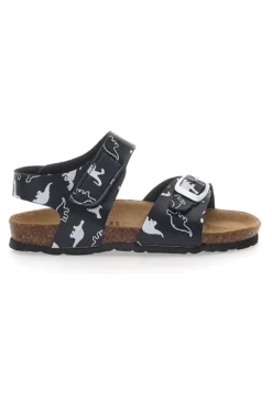 Sandali Navy con Disegni Bianchi Made in Italy PITT KIDS 45289GDN