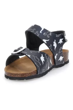 Sandali Navy Con Strappi In Velcro Plantare In Pelle Pitt Kids 45289