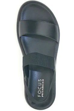 Sandali neri con fasce elastiche Pittarello Focus 28067IN