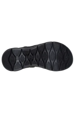 Sandali neri con fasce elastiche e cinturino in velcro Skechers Go walk flex sandal