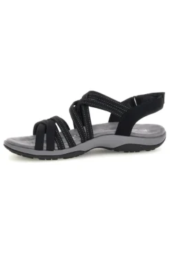 Sandali neri con Memory Foam Skechers Reggae Slim Summer Getaway