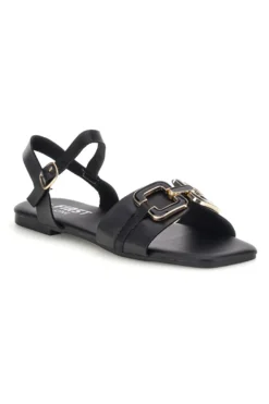 Sandali neri con morsetto The first chic PREA3595