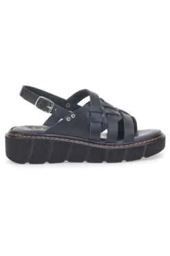 Sandali Neri Con Platform e Made in Italy Pittarello Rock 5840/C