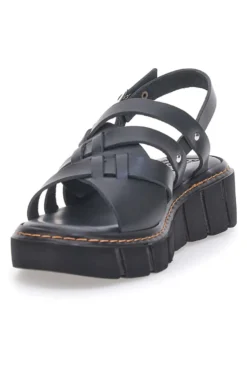 Sandali Neri Con Platform e Made in Italy Pittarello Rock 5840/C