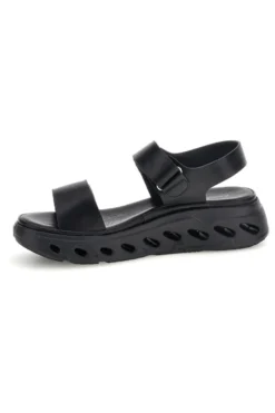 Sandali neri con strappi in velcro suola comfort Plocadi G88382