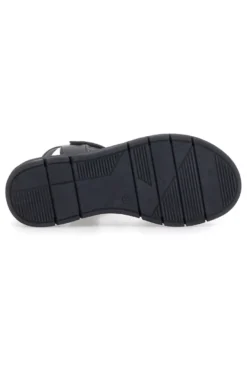 Sandali Neri con Strappi In Velcro Mio Tempo 350005