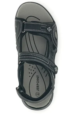 Sandali neri con strappi in velcro Jerpoint CN20