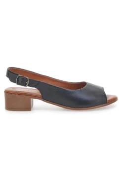 Sandali Neri con Tacco a Blocco e Tomaia in Pelle PITTARELLO LOOK 243065