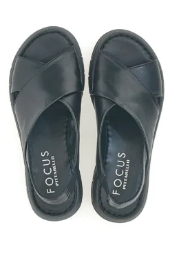 Sandali Neri con Tomaia in Pelle e Soletta Morbida PITTARELLO FOCUS 3315579