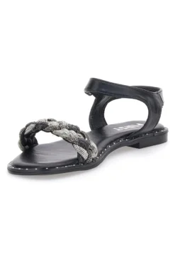 Sandali Neri con Treccia The First 92119