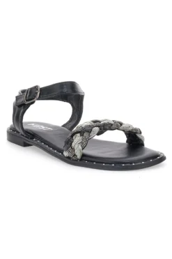 Sandali Neri con Treccia The First 92119