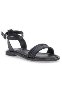 Sandali Neri Flat Con Cinturino Regolabile Pittarello Look DC43877