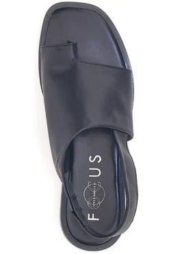 Sandali Neri Flat in Pelle Made in Italy Pittarello Focus 19348