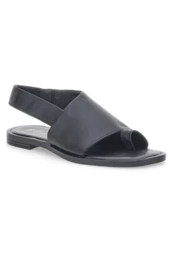 Sandali Neri Flat in Pelle Made in Italy Pittarello Focus 19348