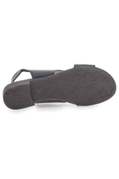 Sandali Neri Flat In Vera Pelle Con Elastico Pittarello Look 225435