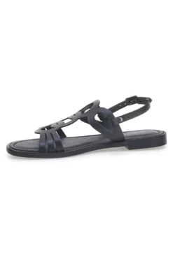 Sandali Neri Flat In Vera Pelle Pittarello Sun A6440101