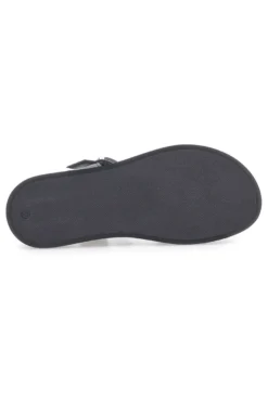 Sandali neri in pelle con fascette incrociate e fibbia Pittarello Focus 28065PE