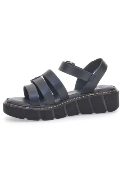 Sandali Neri In Pelle Made in Italy Pittarello Rock 5836/P