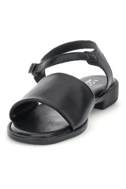 Sandali neri in vera pelle con fascia e cinturino Pittarello focus 222210