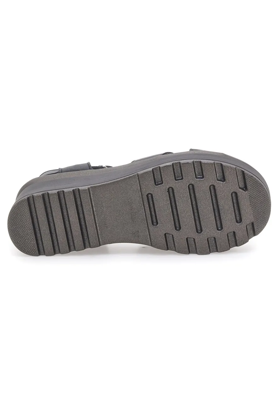 Sandali Neri in Vera Pelle con Platform PITTARELLO LOVE 3270101