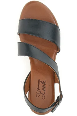 Sandali Neri In Vera Pelle Con Tacco 4 Cm Pittarello Look 243080