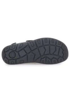 Sandali neri in vera pelle con doppio strappo Fly Dinamic FD102