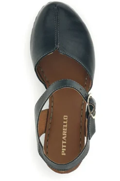 Sandali neri in vera pelle con tacco Pittarello 1145971
